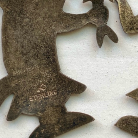 Sterling figure earrings - Picture 6 of 7